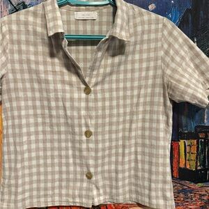 Oak + Fort / Cotton Linen Top